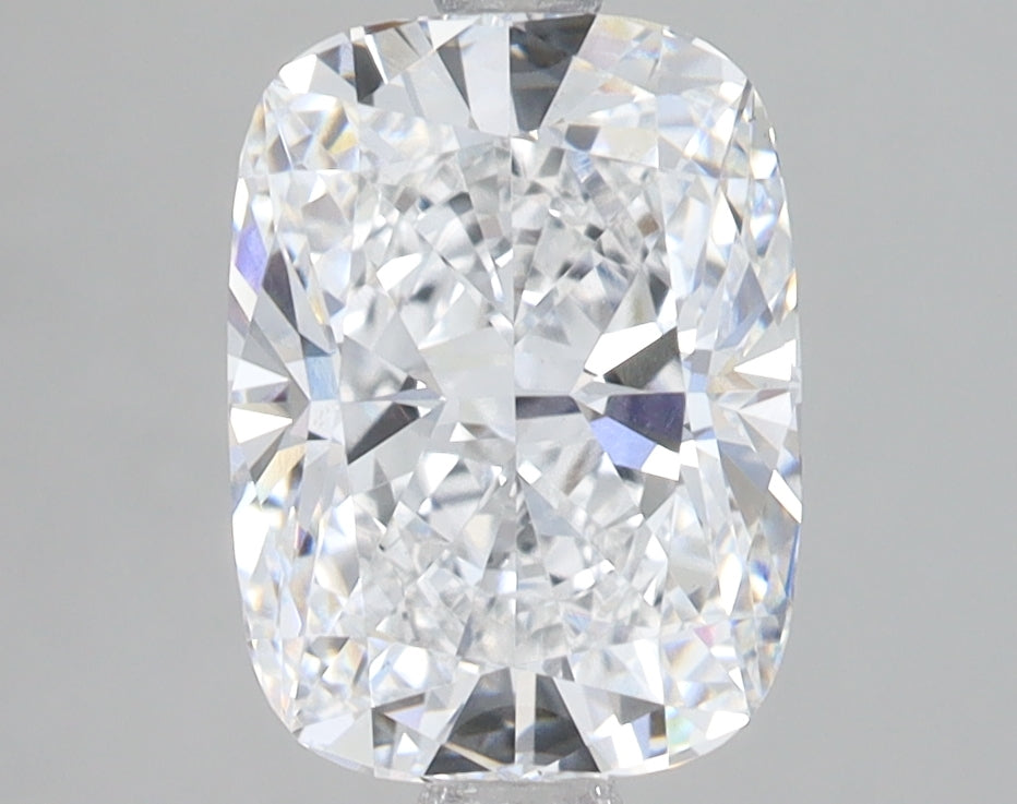 2.65 Carat Cushion Lab Diamond with  Cut Diamond in 14KT  view 1
