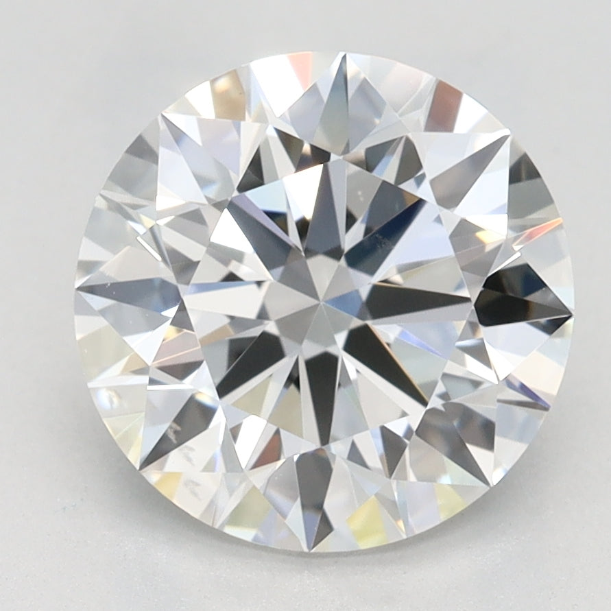 2.48 Carat Round Lab Diamond with  Cut Diamond in 14KT  view 1
