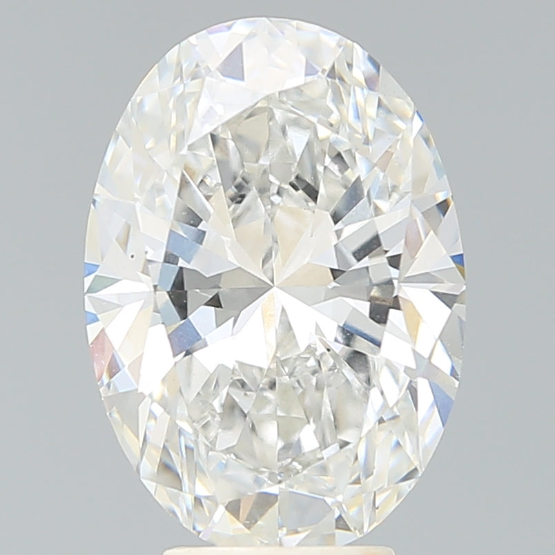 5.44 Carat Oval Lab Diamond with  Cut Diamond in 14KT  view 1
