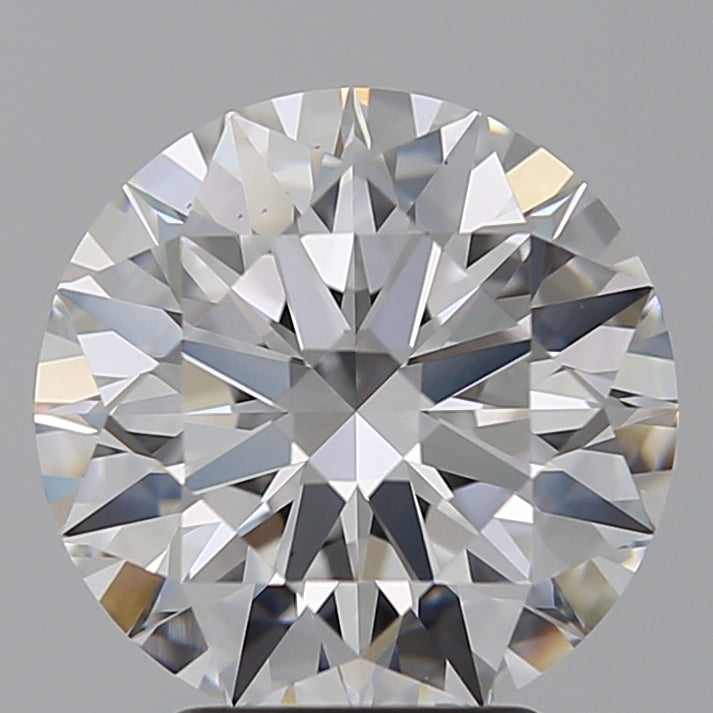 3.54 Carat Round Lab Diamond with  Cut Diamond in 14KT  view 1

