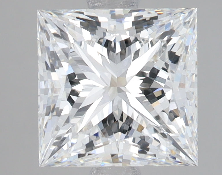 2.69 Carat Princess Lab Diamond with  Cut Diamond in 14KT  view 1
