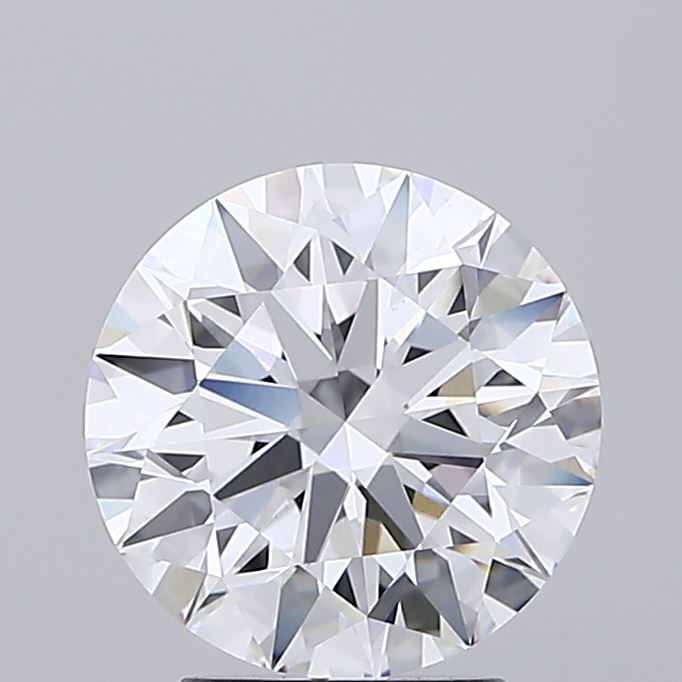 3.09 Carat Round Lab Diamond with  Cut Diamond in 14KT  view 1
