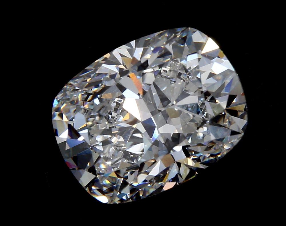 1.5 Carat Cushion Lab Diamond with  Cut Diamond in 14KT  view 1
