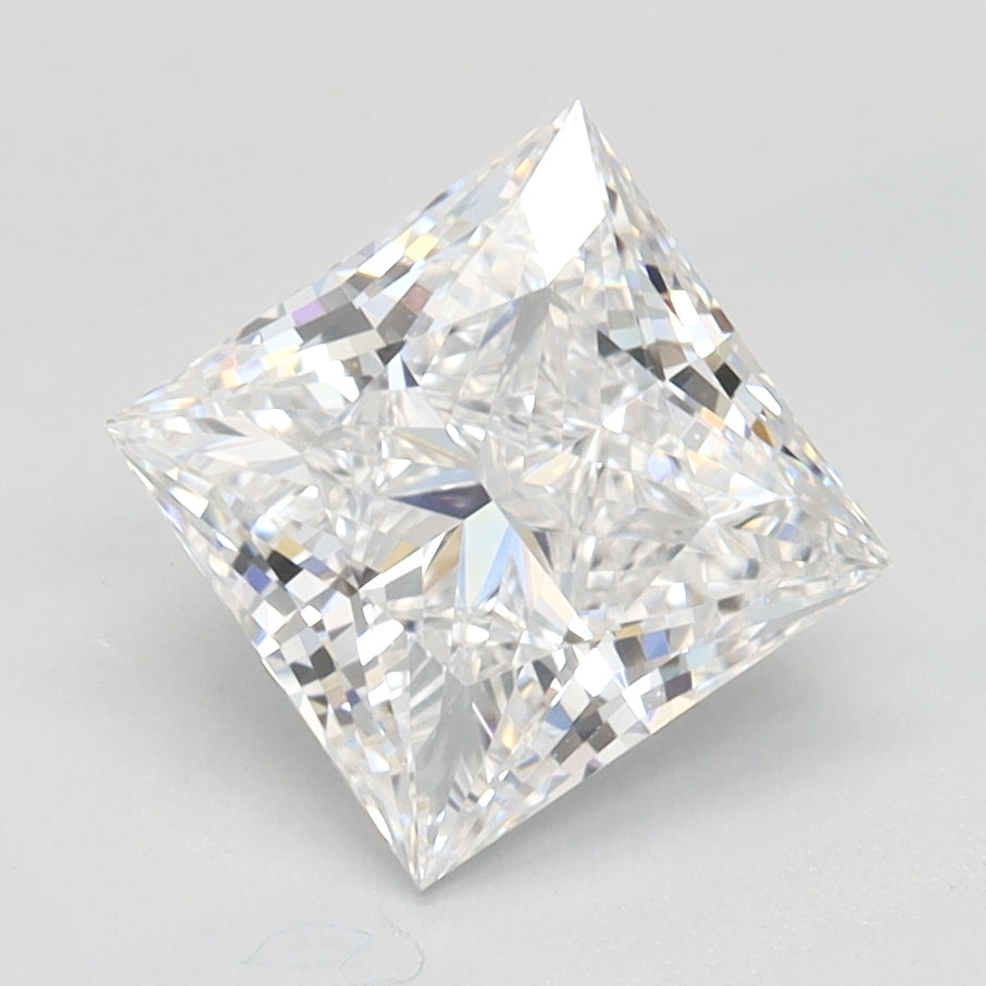 1.5 Carat Princess Lab Diamond with  Cut Diamond in 14KT  view 1
