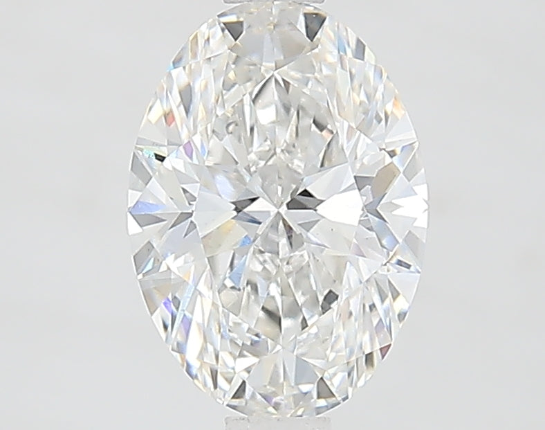 1.5 Carat Oval Lab Diamond with  Cut Diamond in 14KT  view 1

