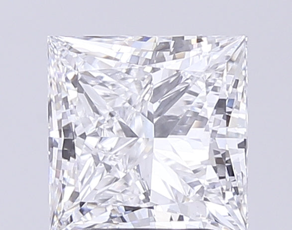 2.51 Carat Princess Lab Diamond with  Cut Diamond in 14KT  view 1
