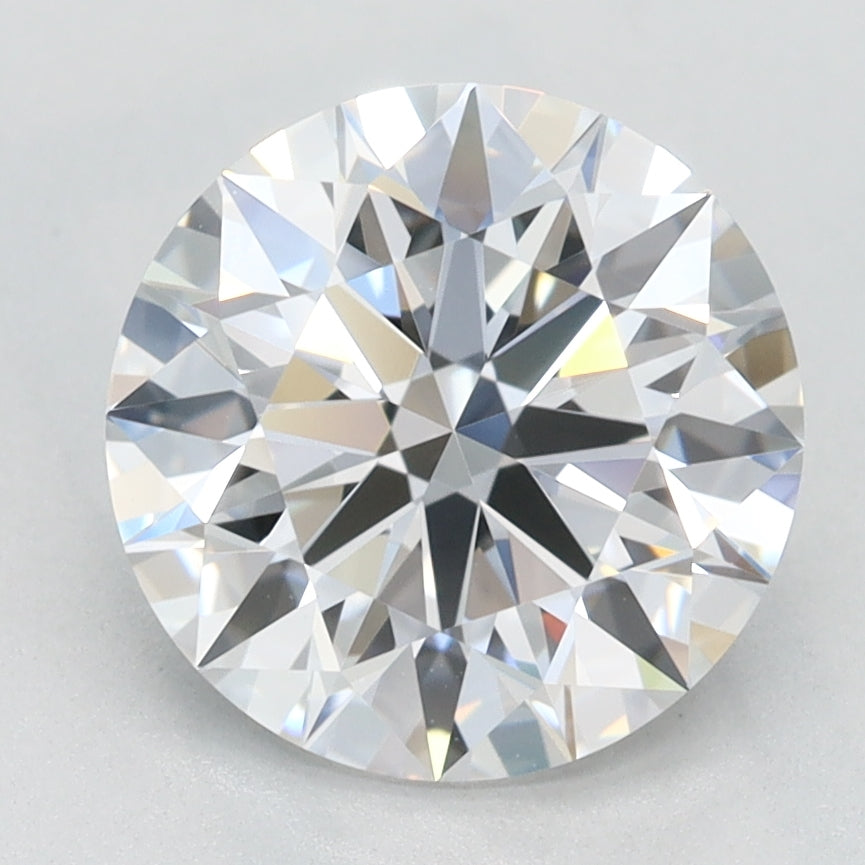 2.18 Carat Round Lab Diamond with  Cut Diamond in 14KT  view 1
