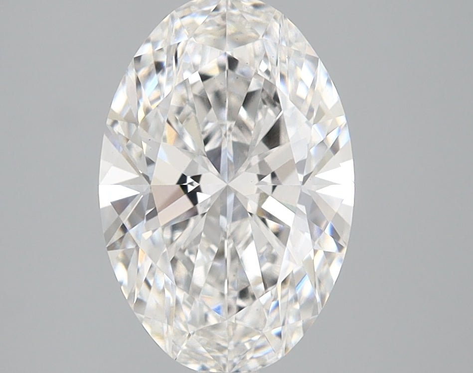 2.06 Carat Oval Lab Diamond with  Cut Diamond in 14KT  view 1
