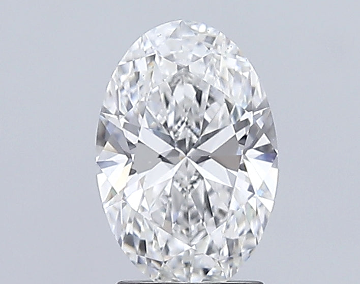 2.27 Carat Oval Lab Diamond with  Cut Diamond in 14KT  view 1

