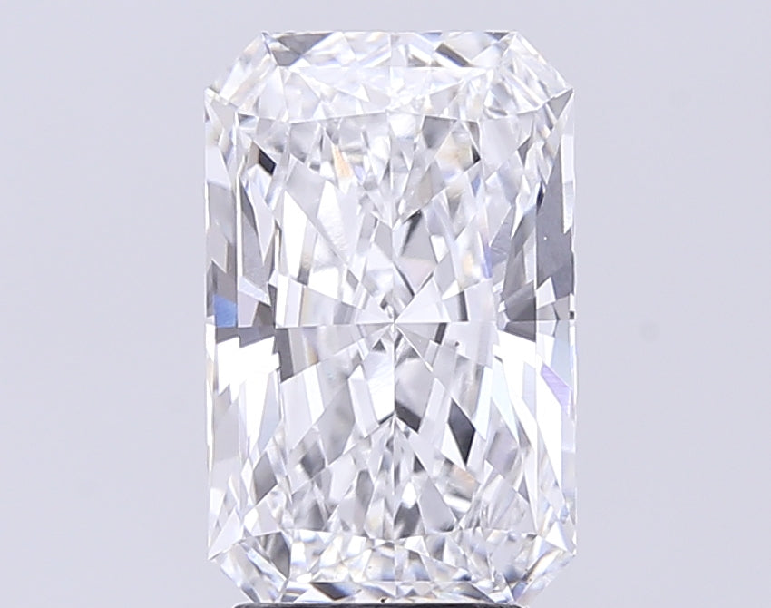 3.53 Carat Radiant Lab Diamond with  Cut Diamond in 14KT  view 1

