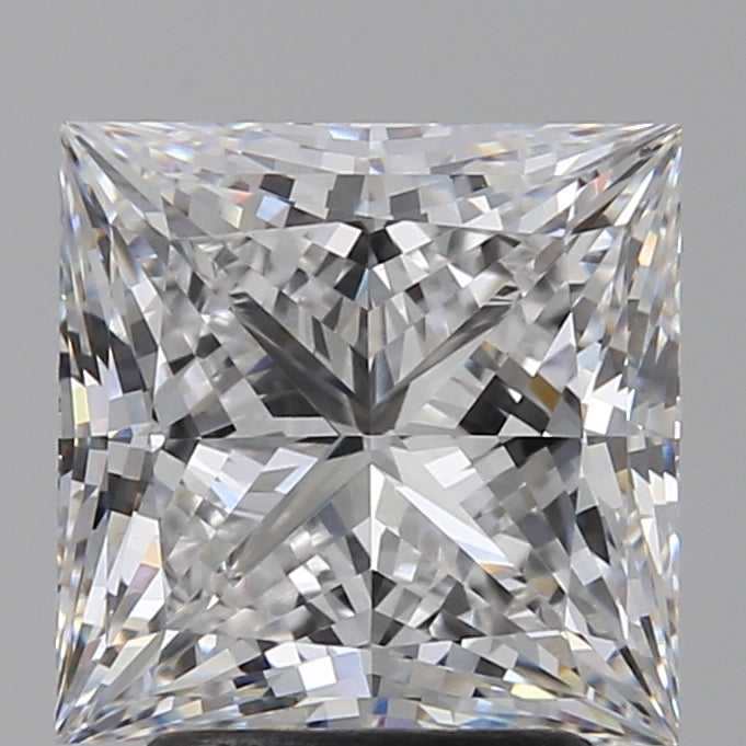 3.09 Carat Princess Lab Diamond with  Cut Diamond in 14KT  view 1
