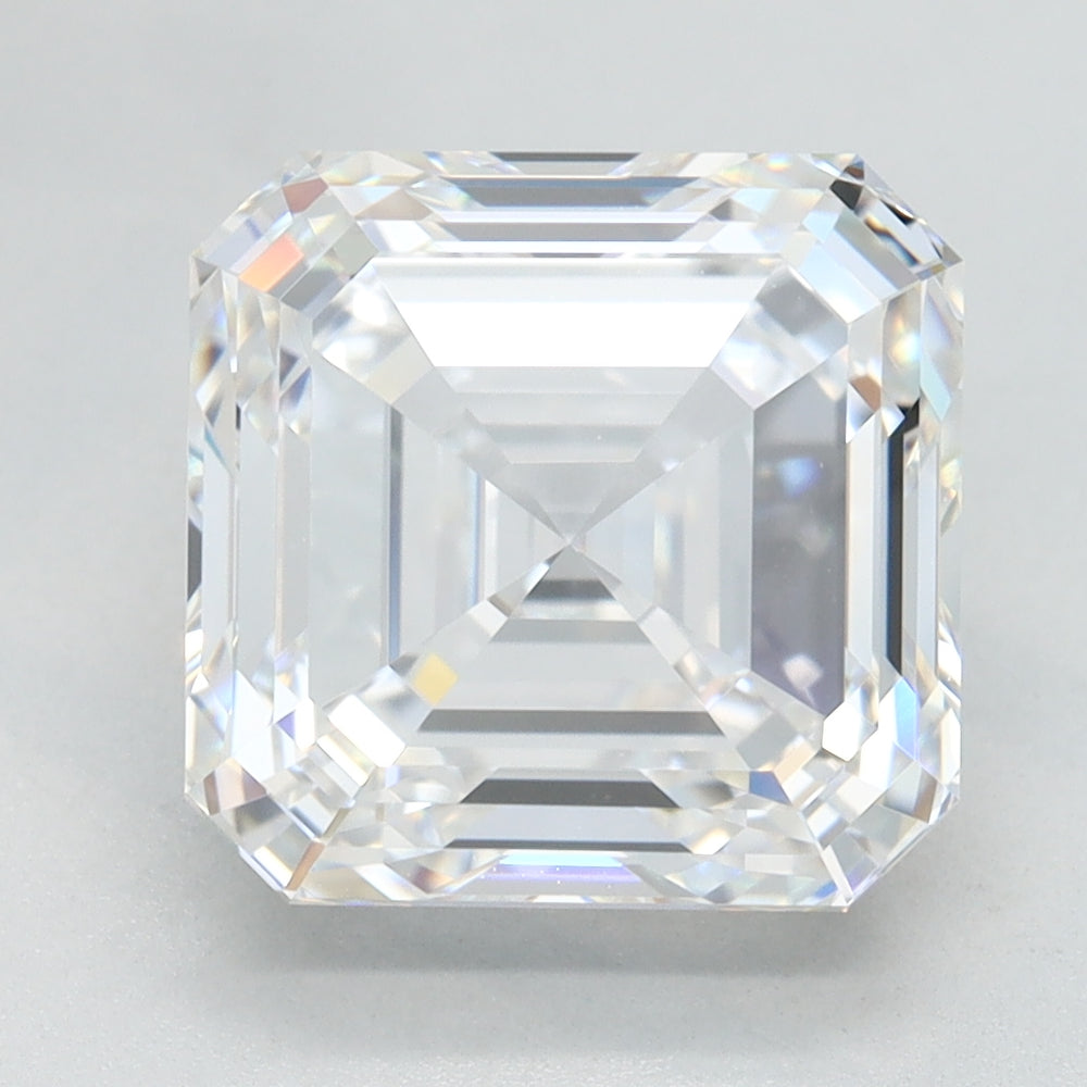 4.11 Carat Asscher Lab Diamond with  Cut Diamond in 14KT  view 1
