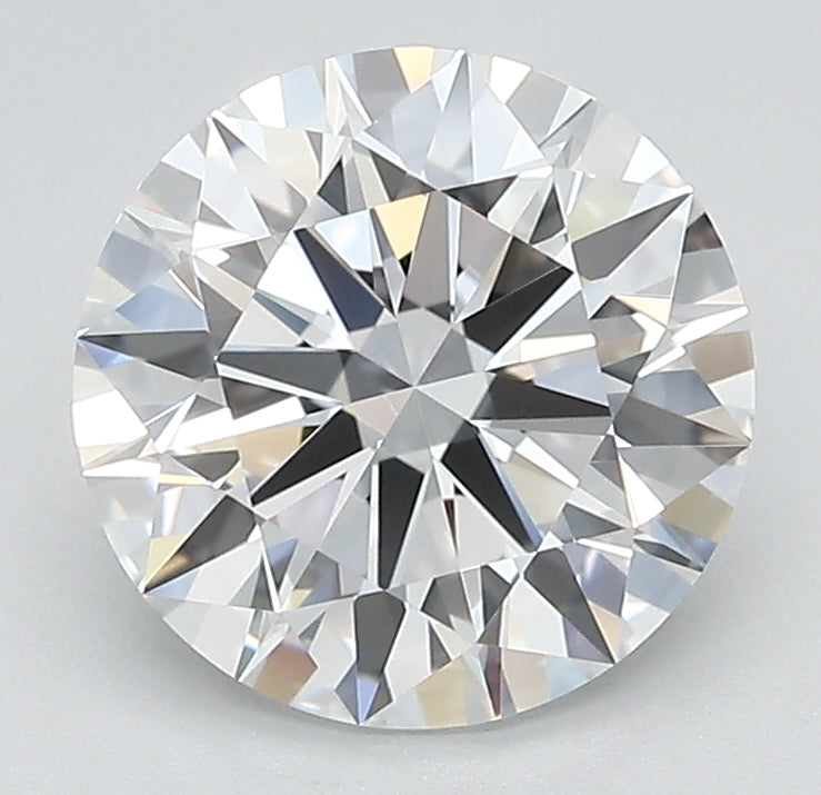 2.5 Carat Round Lab Diamond with  Cut Diamond in 14KT  view 1

