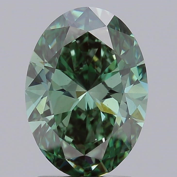 1.59 Carat Oval Lab Diamond with  Cut Diamond in 14KT  view 1
