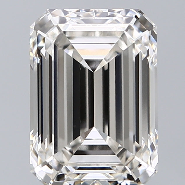 4.5 Carat Emerald Lab Diamond with  Cut Diamond in 14KT  view 1
