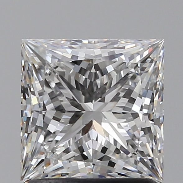 1.54 Carat Princess Lab Diamond with  Cut Diamond in 14KT  view 1
