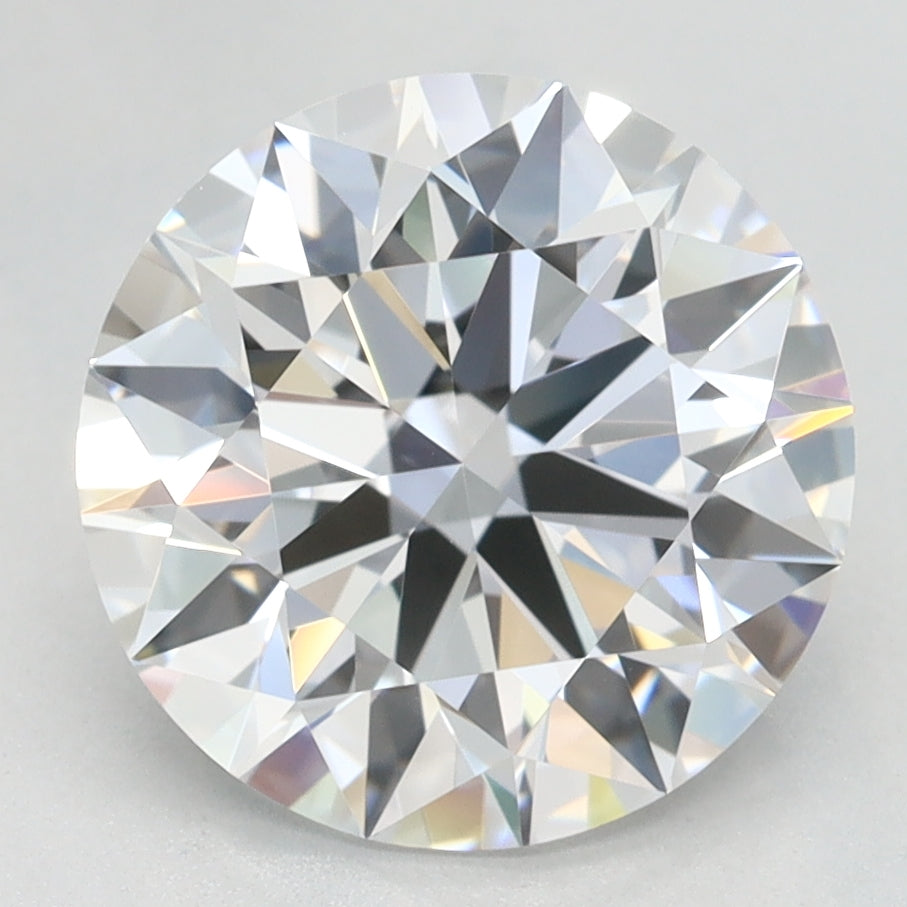 3.03 Carat Round Lab Diamond with  Cut Diamond in 14KT  view 1
