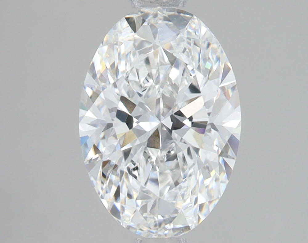2.23 Carat Oval Lab Diamond with  Cut Diamond in 14KT  view 1
