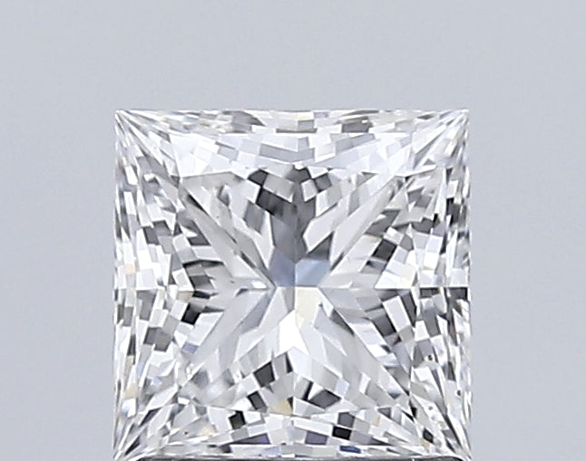 1.57 Carat Princess Lab Diamond with  Cut Diamond in 14KT  view 1
