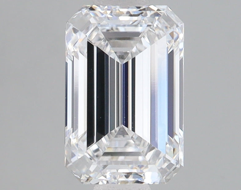 1.5 Carat Emerald Lab Diamond with  Cut Diamond in 14KT  view 1
