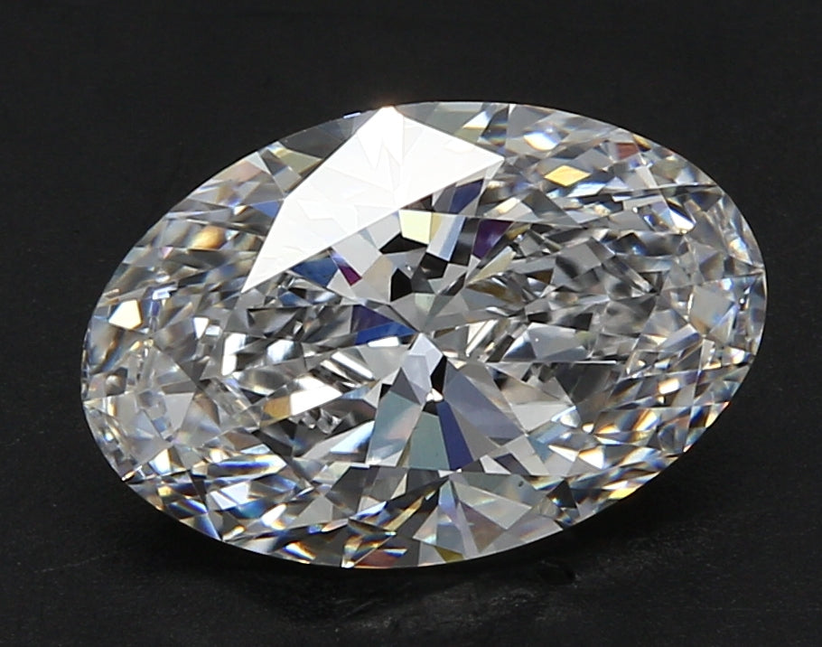 2.09 Carat Oval Lab Diamond with  Cut Diamond in 14KT  view 1
