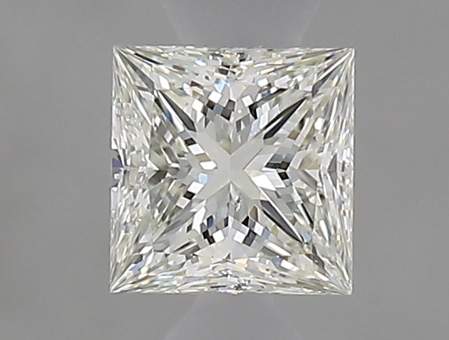 0.51 Carat Princess Natural Diamond with  Cut Diamond in 14KT  view 1
