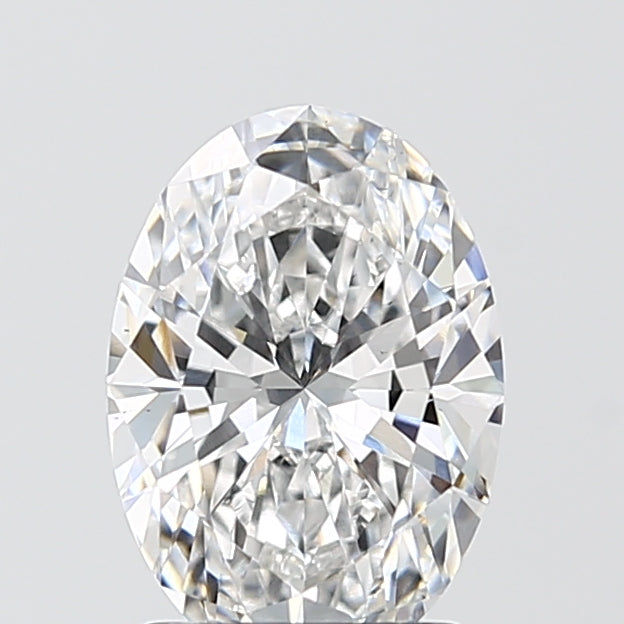 2.0 Carat Oval Lab Diamond with  Cut Diamond in 14KT  view 1
