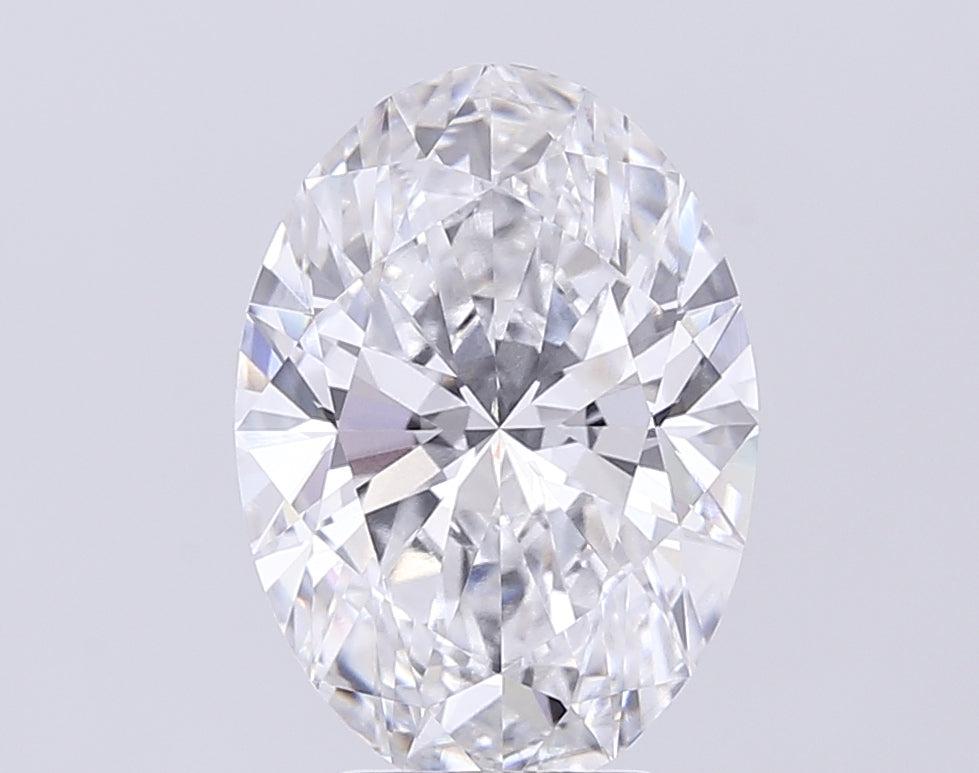 4.68 Carat Oval Lab Diamond with  Cut Diamond in 14KT  view 1
