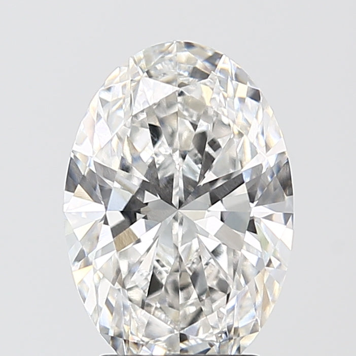 3.0 Carat Oval Lab Diamond with  Cut Diamond in 14KT  view 1
