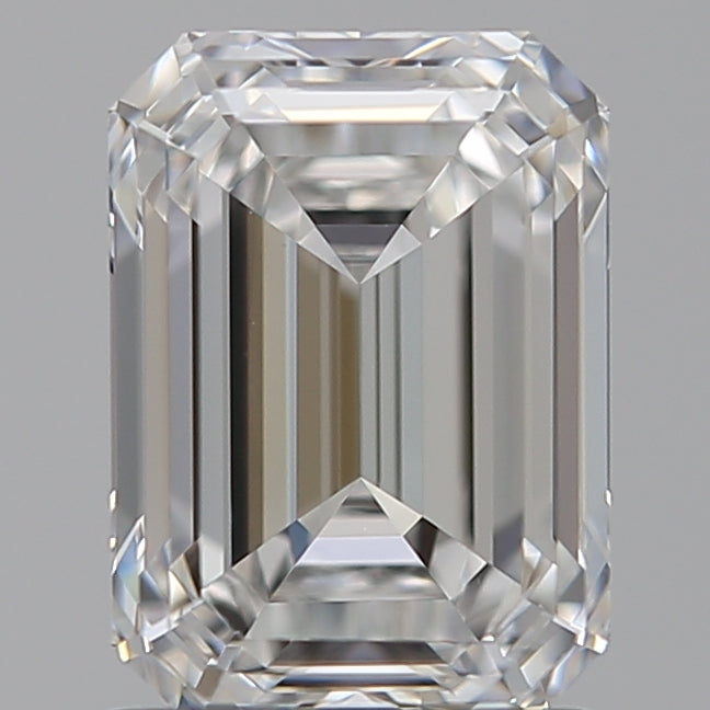 1.53 Carat Emerald Lab Diamond with  Cut Diamond in 14KT  view 1
