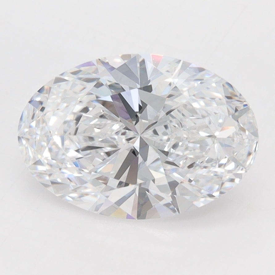 2.26 Carat Oval Lab Diamond with  Cut Diamond in 14KT  view 1
