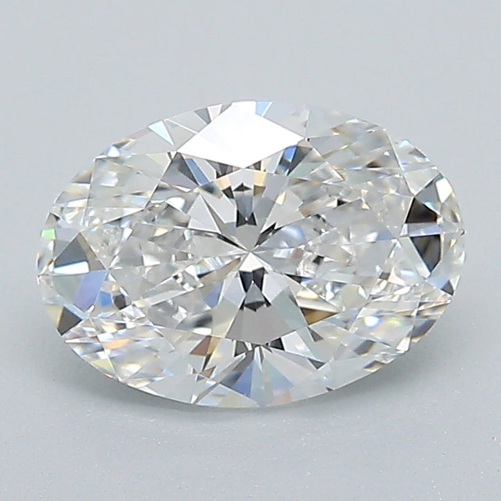 1.35 Carat Oval Lab Diamond with  Cut Diamond in 14KT  view 1
