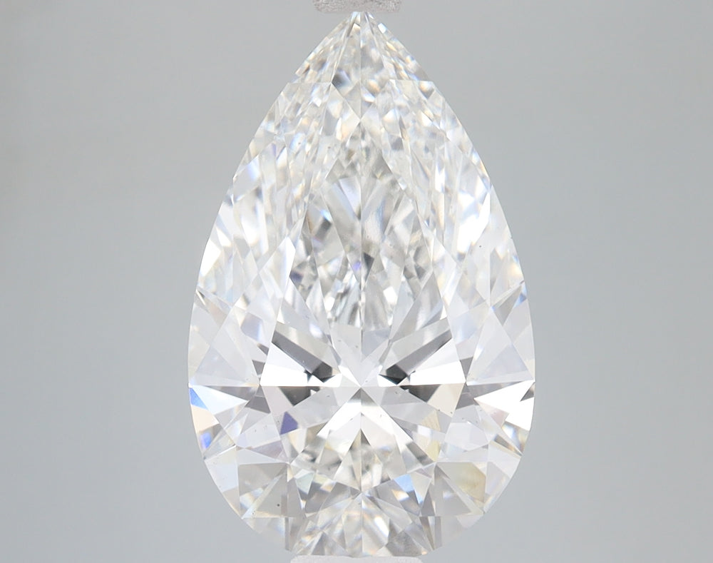 4.1 Carat Pear Lab Diamond with  Cut Diamond in 14KT  view 1
