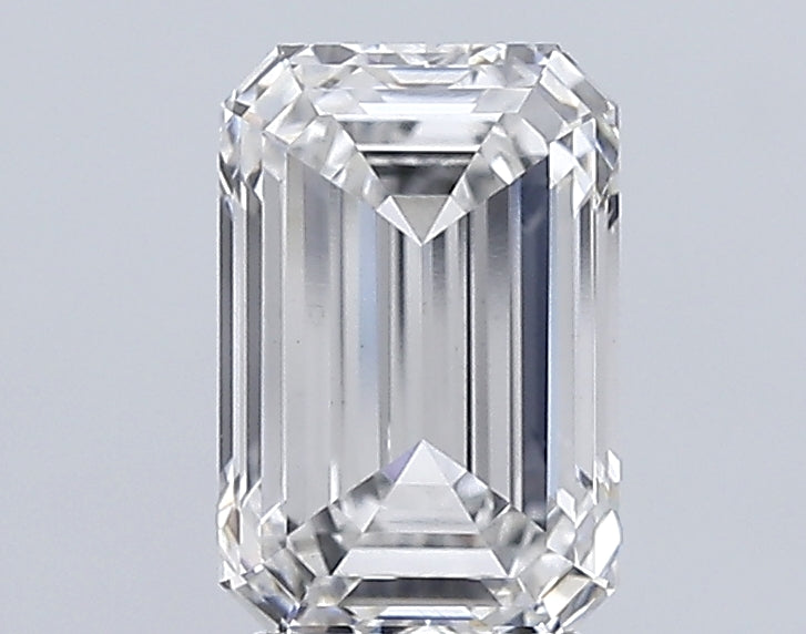 3.62 Carat Emerald Lab Diamond with  Cut Diamond in 14KT  view 1
