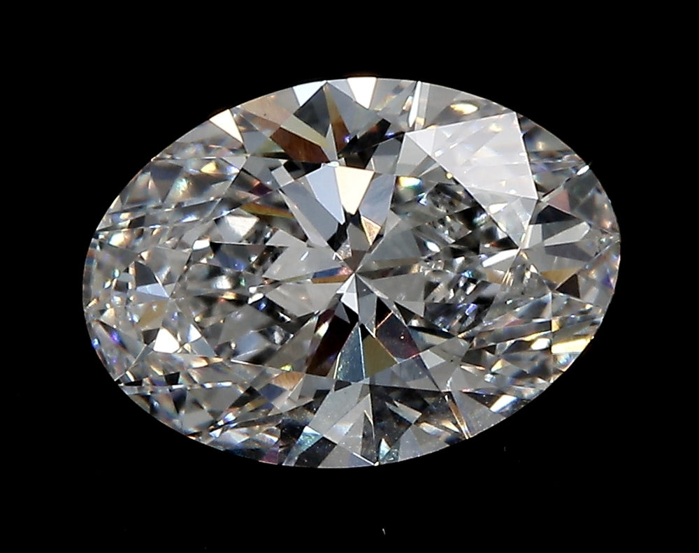3.01 Carat Oval Lab Diamond with  Cut Diamond in 14KT  view 1
