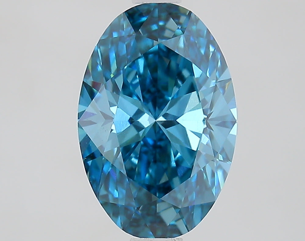 1.71 Carat Oval Lab Diamond with  Cut Diamond in 14KT  view 1
