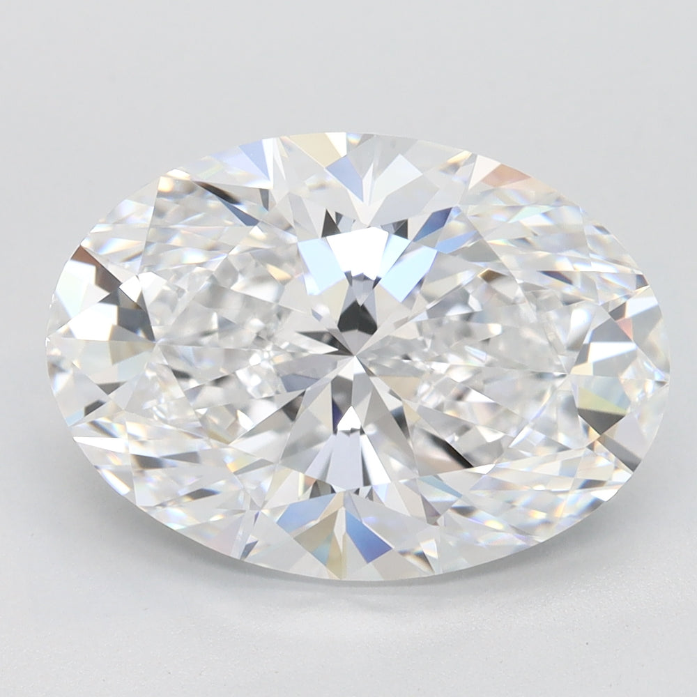 4.85 Carat Oval Lab Diamond with  Cut Diamond in 14KT  view 1
