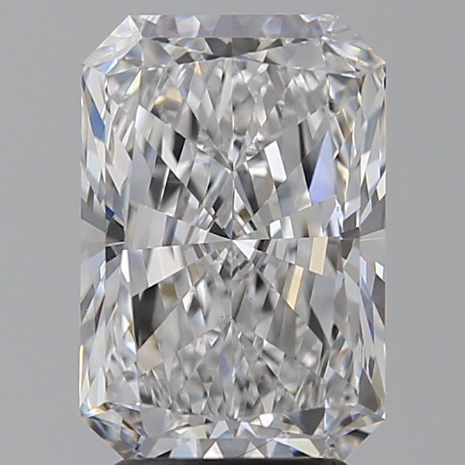 3.54 Carat Radiant Lab Diamond with  Cut Diamond in 14KT  view 1
