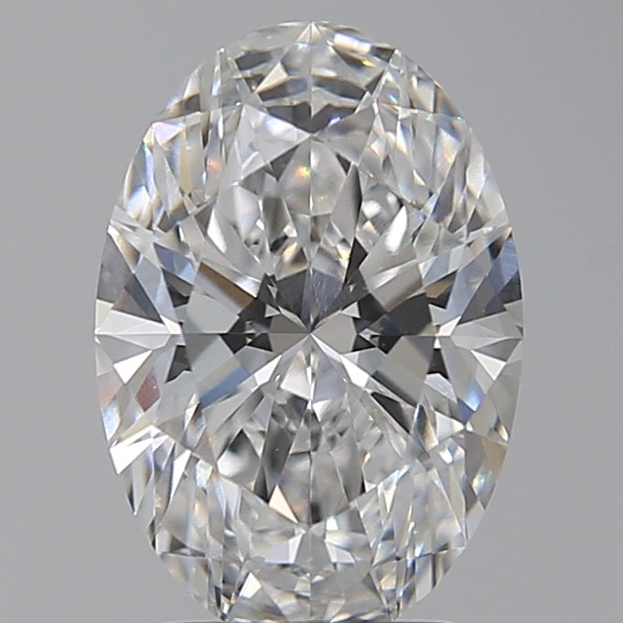 2.58 Carat Oval Lab Diamond with  Cut Diamond in 14KT  view 1
