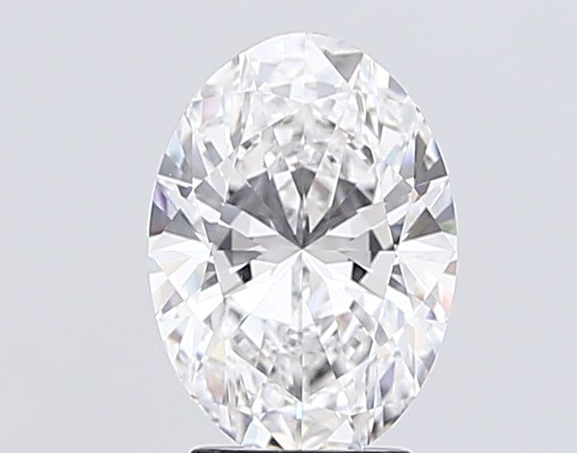 3.08 Carat Oval Lab Diamond with  Cut Diamond in 14KT  view 1
