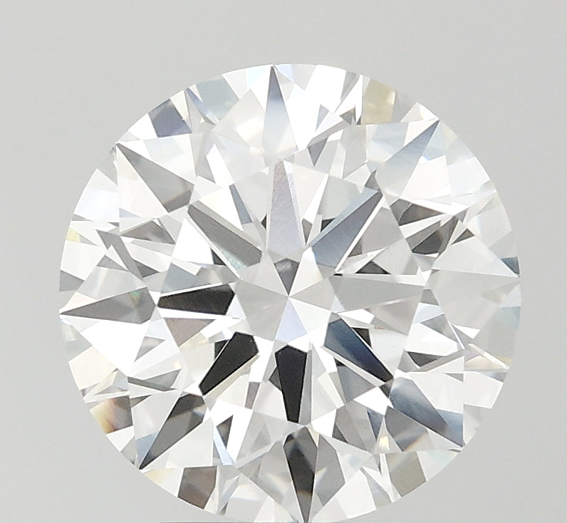 4.15 Carat Round Lab Diamond with  Cut Diamond in 14KT  view 1
