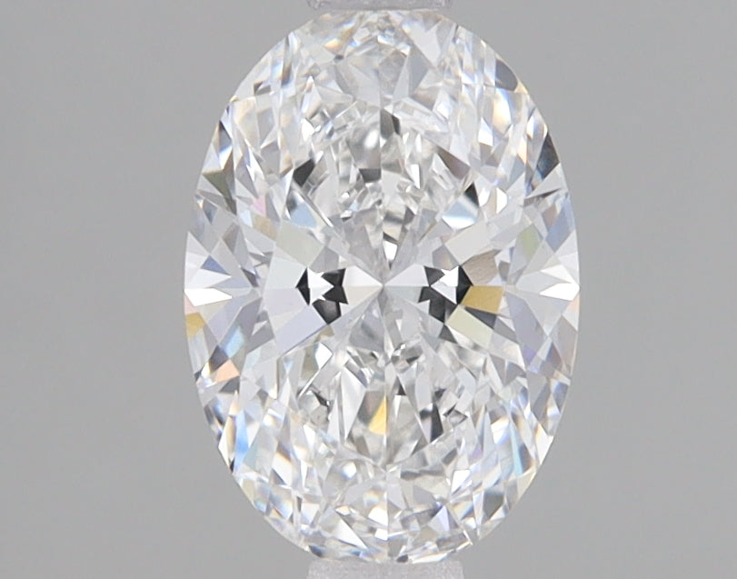 1.23 Carat Oval Lab Diamond with  Cut Diamond in 14KT  view 1
