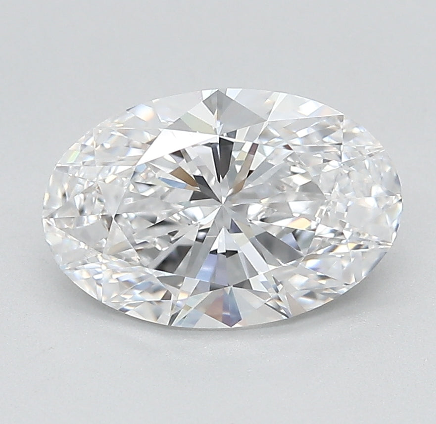 1.97 Carat Oval Lab Diamond with  Cut Diamond in 14KT  view 1
