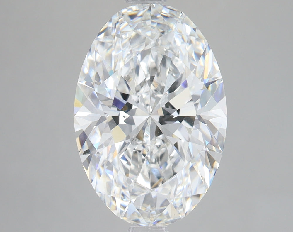 4.05 Carat Oval Lab Diamond with  Cut Diamond in 14KT  view 1
