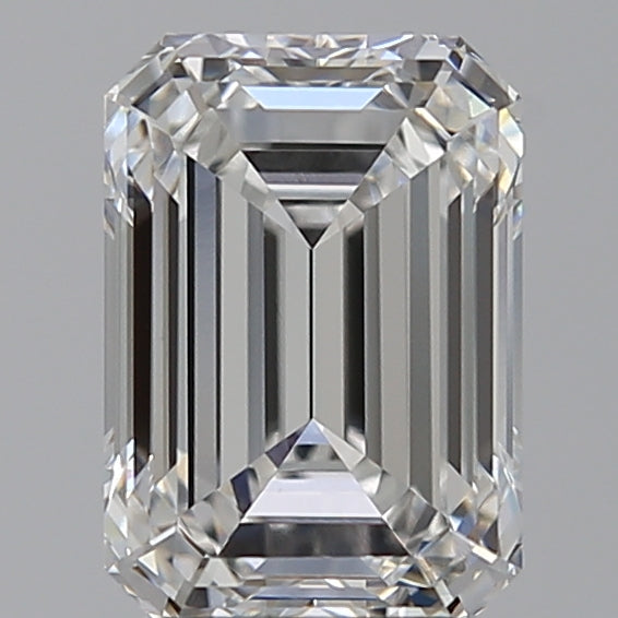 3.04 Carat Emerald Lab Diamond with  Cut Diamond in 14KT  view 1
