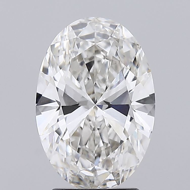 2.5 Carat Oval Lab Diamond with  Cut Diamond in 14KT  view 1
