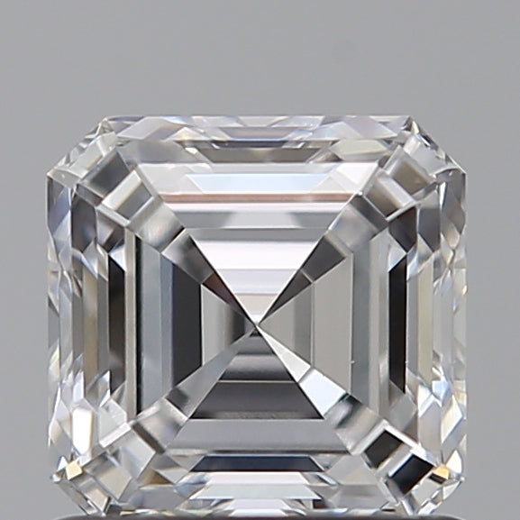 1.02 Carat Asscher Lab Diamond with  Cut Diamond in 14KT  view 1
