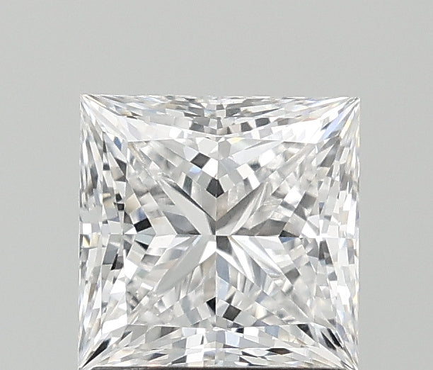 1.53 Carat Princess Lab Diamond with  Cut Diamond in 14KT  view 1
