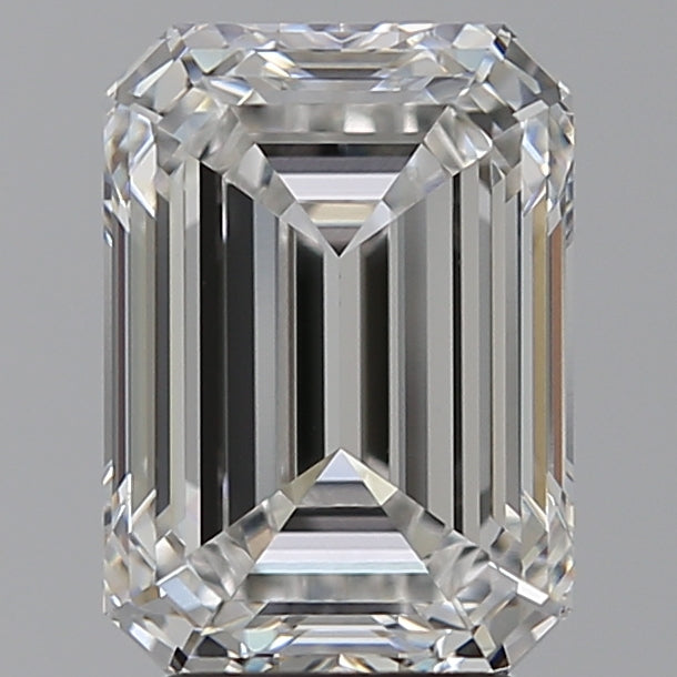4.05 Carat Emerald Lab Diamond with  Cut Diamond in 14KT  view 1
