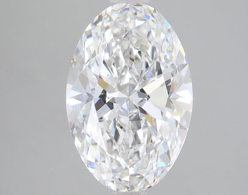 2.63 Carat Oval Lab Diamond with  Cut Diamond in 14KT  view 1

